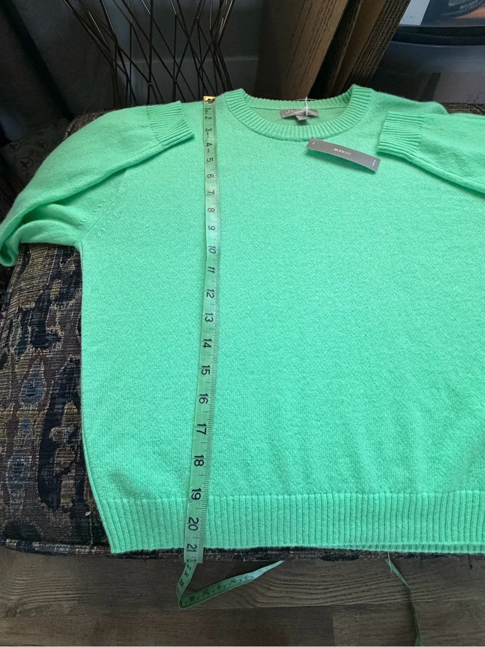 NWT J.Crew 100% Cashmere Crewneck Sweater Pistachio Green XS